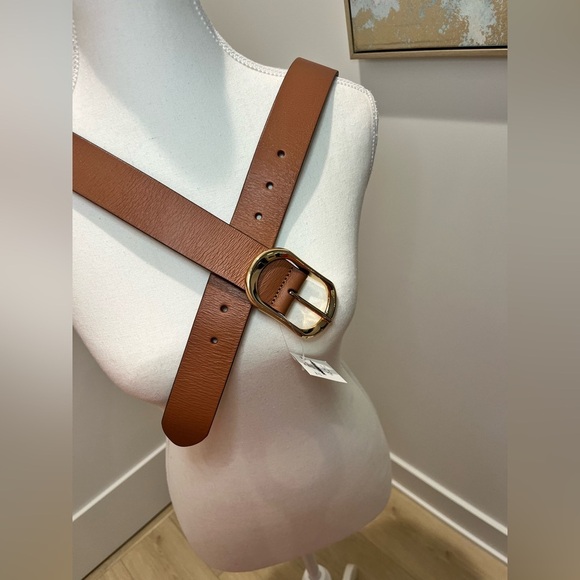 NEW J. Crew Women’s oval buckle belt in Italian leather Rich Toffee XL BW380 $98 - Picture 8 of 10
